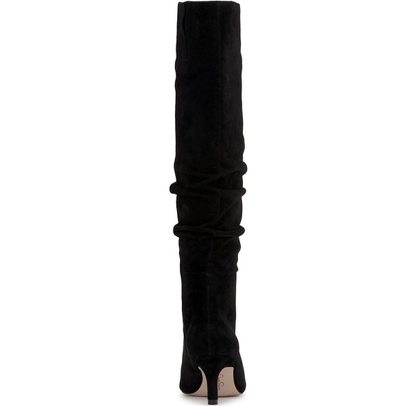 NEW Jessica Simpson Black Suede Slouchy Knee High Kitten Heel Boot Size 6.5 - Picture 3 of 15